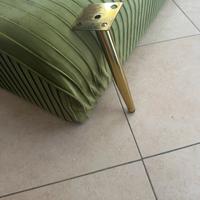 Pouf  verde in velluto