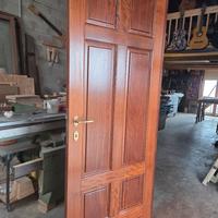 porta legno pieno in Iroko