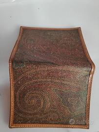 Elegante portafoglio bifold Etro vintage in pelle