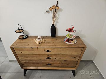 cassettiera soggiorno madia legno