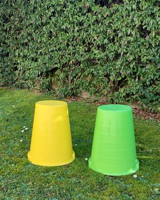 Set Sgabelli giardino impilabili