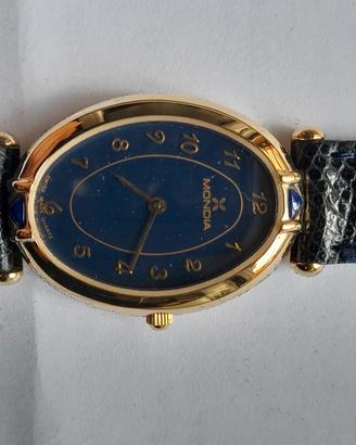 Orologio Mondia Swiss Made Donna Blu NOS
