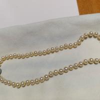 collana perle vere anni 30/40  con rubino