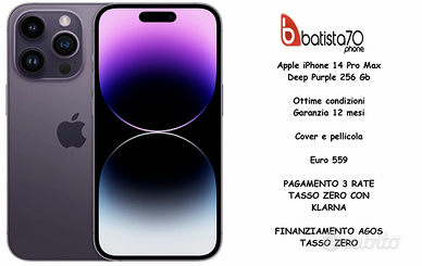 Apple iPhone 14 Pro Max Deep Purple 256 Gb