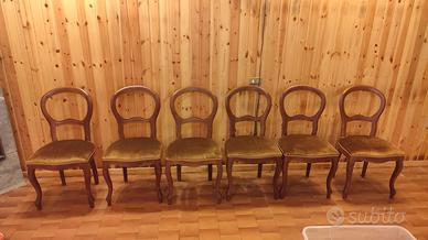 6 Sedie classiche in legno