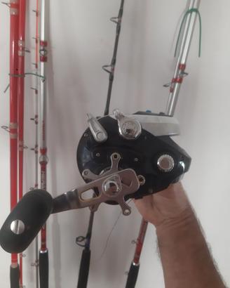 Canne da pesca con mulinello elettrico