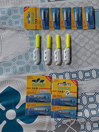 4 starligth elettrici e 9 batterie surfcasting 