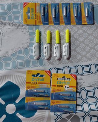 4 starligth elettrici e 9 batterie surfcasting 