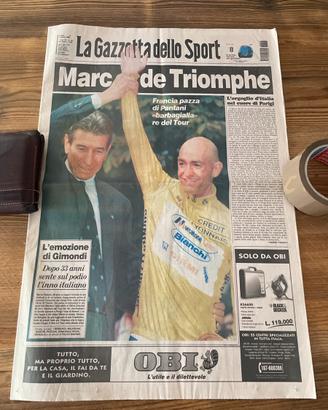 Gazzetta dello sport Pantani Tour de France 1998