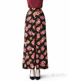 Pantalone a palazzo donna, vintage, tg S, nero