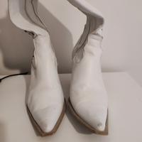 Stivali bianche in pelle 
