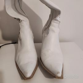 Stivali bianche in pelle 
