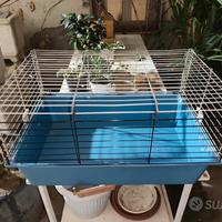 gabbia per animali domestici con accessori 