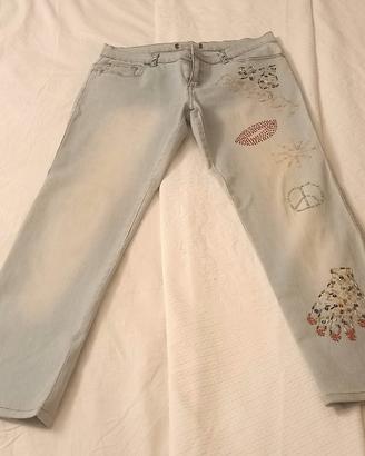 jeans ricamati unisex