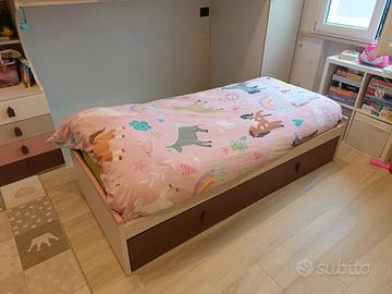 letto scorrevole più lettino estraibile 