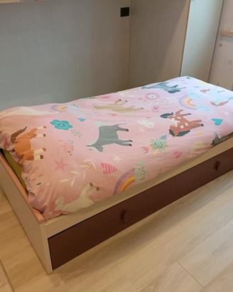 letto scorrevole più lettino estraibile 
