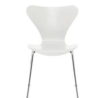 SEDIA FRITZ HANSEN 3107 CROMO BIANCO ARNE JACOBSEN