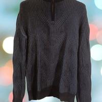 Maglione da uomo in lana vergine blu - Hugo Boss