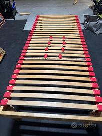 RETE ORTOPEDICA SINGOLA con DOGHE IN FAGGIO