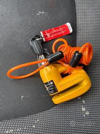 Bloccadisco kriptonite+cavo promemoria e 2 chiavi