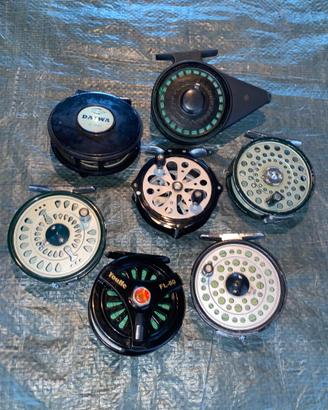 7 mulinelli per pesca a mosca