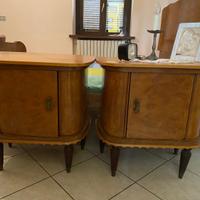 LETTO  2 COMODINI E CASSETTIERA IN RADICA