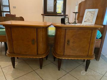 LETTO  2 COMODINI E CASSETTIERA IN RADICA