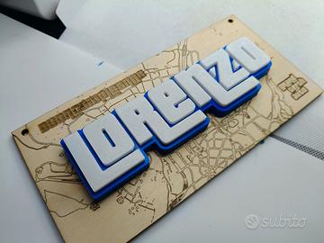 Targa con nome personalizzabile stile GTA V