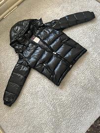 Moncler nero lucido con cappuccio – Taglia 1