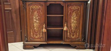 Credenza classica intarsiata con specchio – stile 