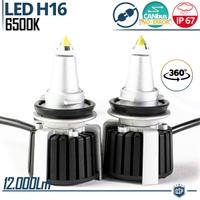 Kit LED H16 al Quarzo 360° Lampadine Potenti 6500K