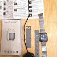 Smartwatch sportivo con cinturino inox