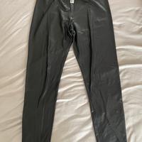 Leggins neri in finta pelle donna Calliope