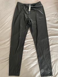 Leggins neri in finta pelle donna Calliope