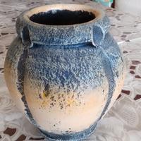 porta fiori in pietra dipinta alto cm20