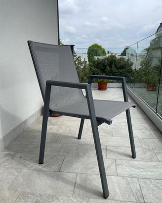 2 Sedie da esterno in alluminio – pari al nuovo