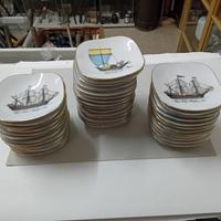 38 piattini porcellana vintage 