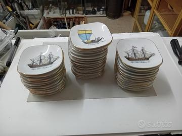 38 piattini porcellana vintage 