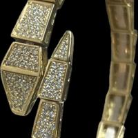 Bracciale a serpente con diamanti stile BVLGARI