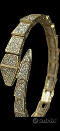 Bracciale a serpente con diamanti stile BVLGARI