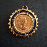 STERLINA ORO FIOCCHETTO 1962 - CIONDOLO SPILLA
