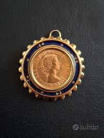 STERLINA ORO FIOCCHETTO 1962 - CIONDOLO SPILLA