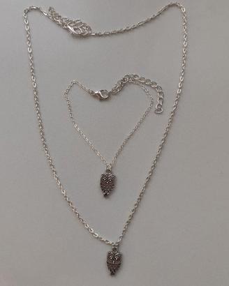 Collana+Braccialetto “Gufo” abbinati Hand Made