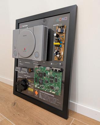 PS1 originale in cornice quadro PlayStation 1