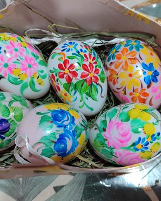 uova pasquali decorate a mano 