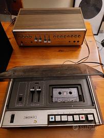 Sony vintage lettore cassetta e amplificatore 