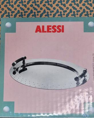 Alessi vassoio ovale MG09 acciaio inox con manici