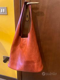 BORSA PELLE ROSSA