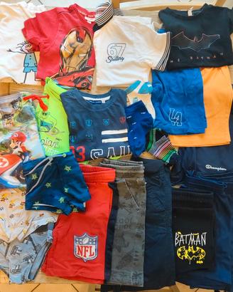 lotto vestiti bambino estivo 4/5 anni 104-110cm