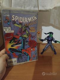 fumetto spiderman e figura Goblin